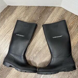 Dunlop‎ Pricemaster Black Wellington Boots men's Sz:6US women's 8US